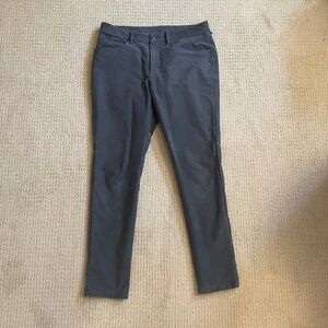 Lululemon ABC Slim-Fit 5 Pocket Pant 32L *Utilitech (Color: Iron Blue; Size: 33)